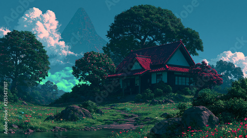 Peaceful Japanese House In Lush Mountain Garden