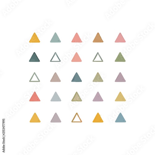 Minimalist pattern with hand drawn pastel triangles triangle geometric minimalist abstract colorful decoration wallpaper background creative illustration isolated collection ornament