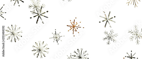 Delicate snowflakes scatter...