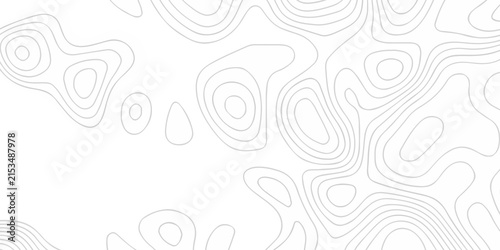 Topographic map background geographic line map with seamless ornament design. The black on white contours topography stylized height of the lines map.