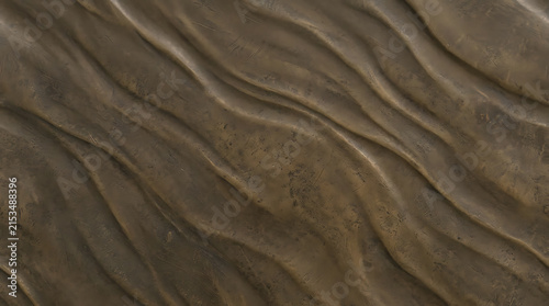 Close-up of Smooth, Wavy Texture with Subtle Cresting and Natural Earthy Tones