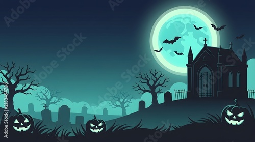 A spooky pixel art halloween scene at night.