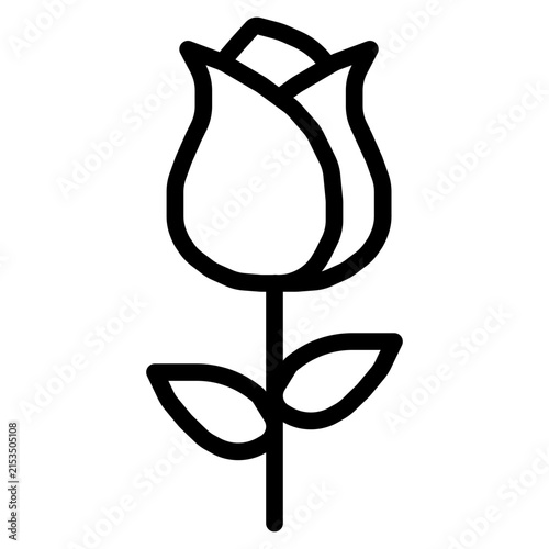 Flower icon. Abstract flower icon isolated on white background.