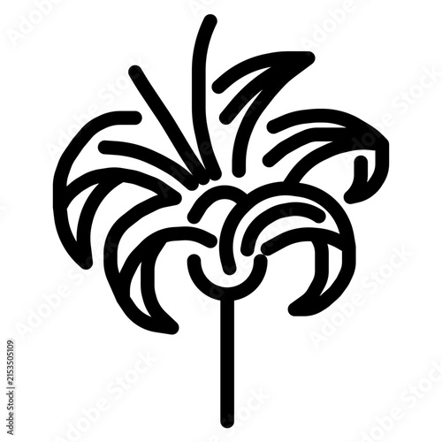 Flower icon. Abstract flower icon isolated on white background.