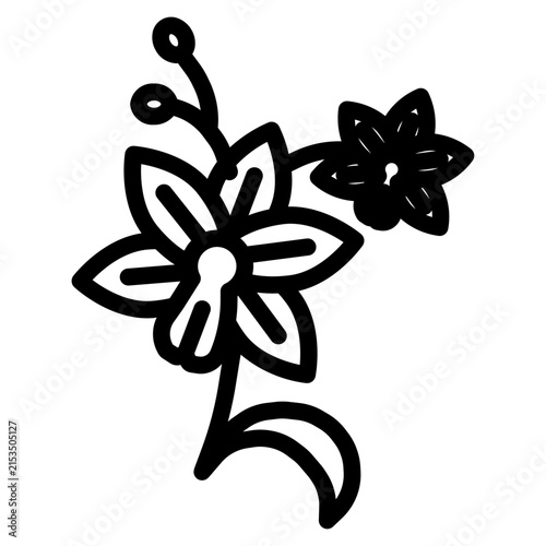 Flower icon. Abstract flower icon isolated on white background.