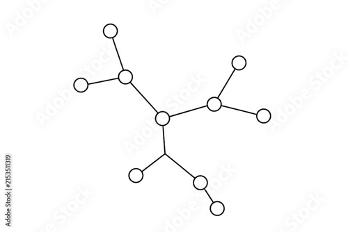 White molecular structure diagram on black background