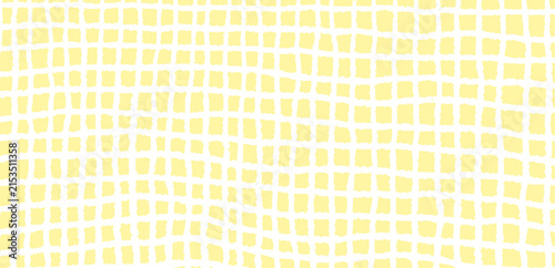 Hand-drawn checkered pattern with a charming, whimsical feel soft, natural grid-check pattern illustration, hand-drawing, grid illustration, background, yellow background