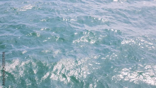 Evening sea waves in the Seto Inland Sea, Kagawa Prefecture in Japan, Slow motion