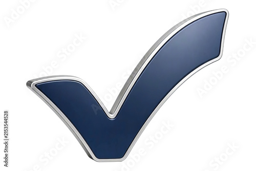 Premium 3D Checkmark Corporate Business Success Icon

