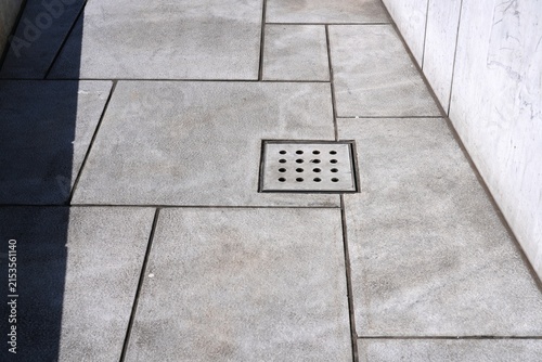 Canvas Print Stone stormwater drainage grate