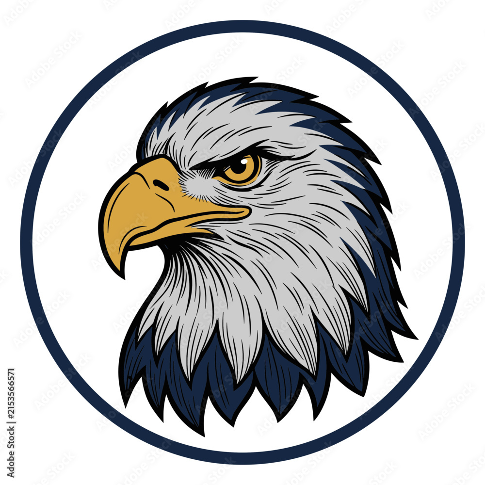 Fototapeta premium Eagle Head Emblem for Sports Teams or Logos