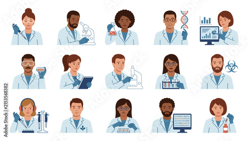 Diverse Medical Professionals Avatar Set Vector, Multicultural Doctors and Healthcare Team Profile Icons, Hospital Illustration Collection