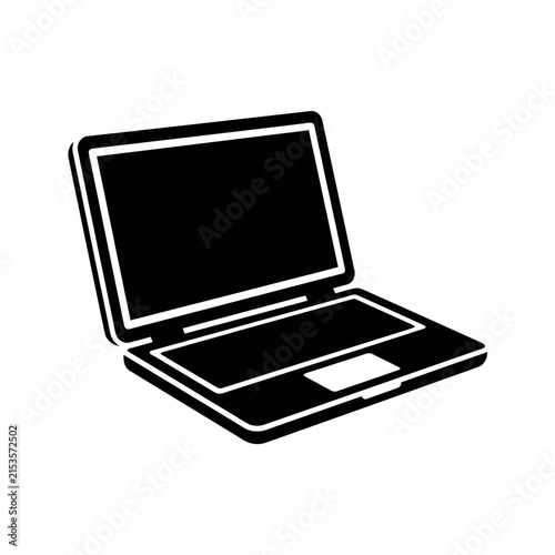 laptop on white background