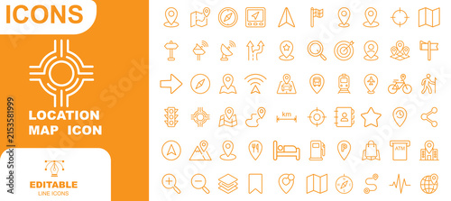 Foto Map and location icon set