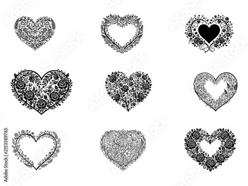 Heart Floral SVG