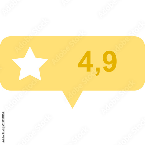 Rating Counter with Star Icon and 4.9 Score