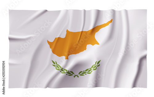 Konstfotografi Waving Cyprus Flag