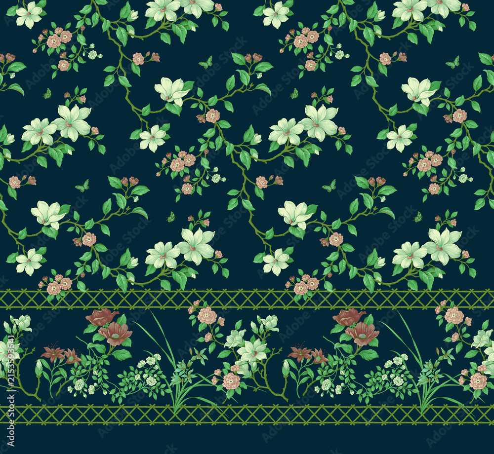 seamless floral pattern with flowers