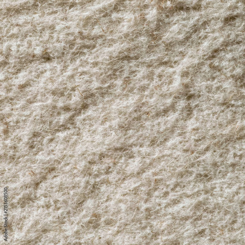 Soft Cream Felt Fiber Surface with Dense Fuzzy Texture