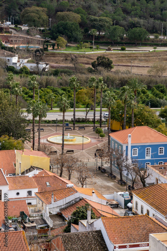 Aerial view of the ancient town of Silves in the Algarve, Portugal