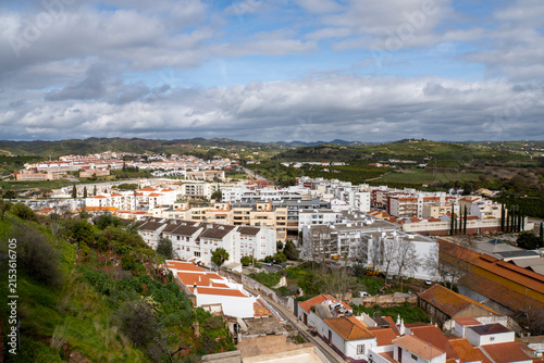 Aerial view of the ancient town of Silves in the Algarve, Portugal