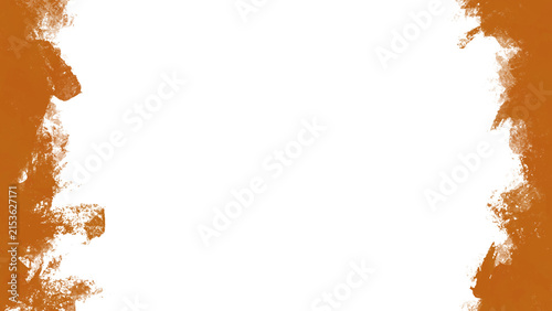 Fotografie Vertical warm mustard ochre grunge border element on transparent
