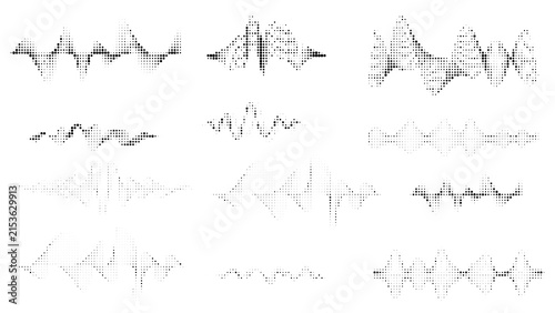 Set of halftone sound waves