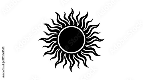 Minimalist Sun Icon Vector