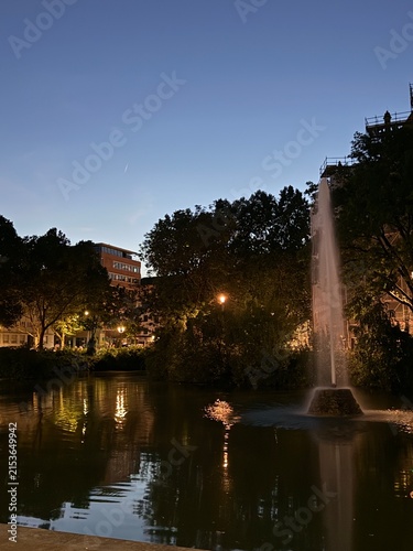 fountain at night