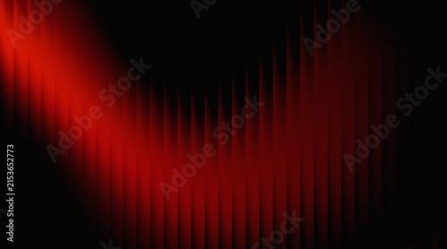 Abstract red light streaks with vertical lines on a dark background
