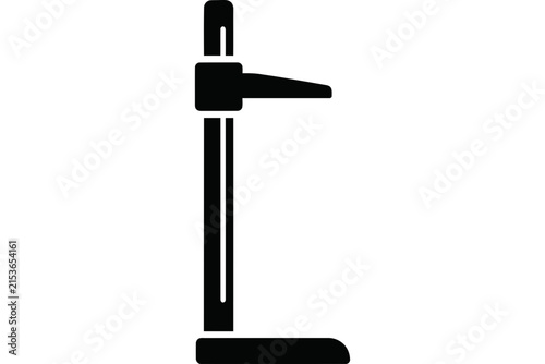 Stadiometer medical height measuring device icon.