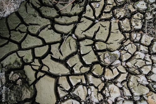 Принти на полотні Cracked mud texture caused by prolonged drought