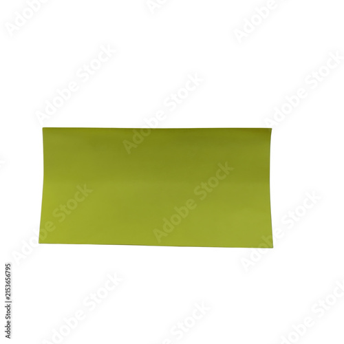 Bright green fabric or paper texture isolated on transparent background
