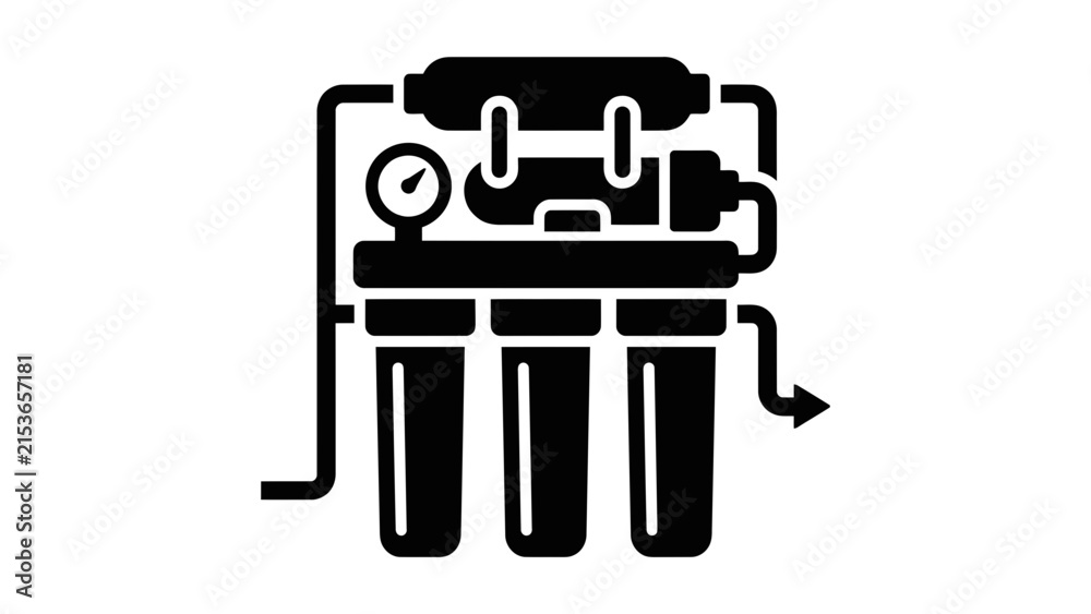 Fototapeta premium Engine Block Line Icon