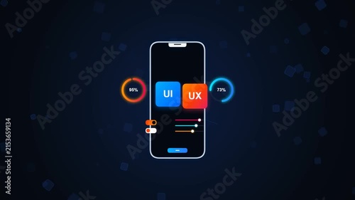 Abstract Interactive UX/UI Pulse Matrix Seamless Loop