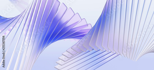 Minimalist cover banner luxury abstract background. Translucent glossy glass purple gradient curve wave motion backdrop geometric shape futuristic crystal hologram premium trendy. 3d rendering