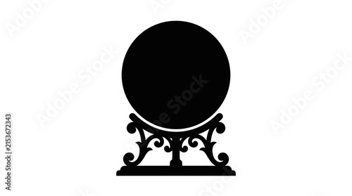 Photography Halloween Fancy Vector Photo Frame, Retro Ornament, Vintage Picture Frame Icon,
