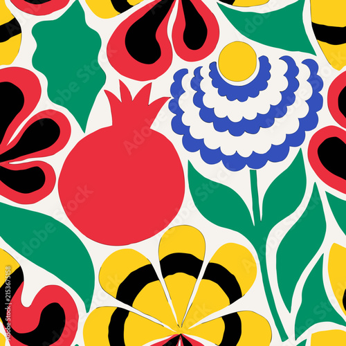 seamless pattern with fruits