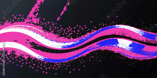 Abstract Colorful Vector Background with Flowing Neon Lines, Glowing Curves and Vibrant Pink Purple Orange Wave Shapes for Modern Wallpaper and Graphic Design