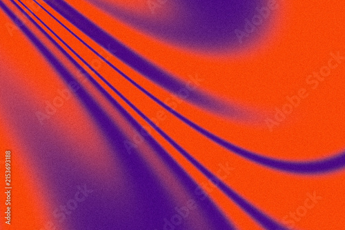 Abstract Grainy Gradient Background with Fluid Waves in Vibrant Orange and Purple