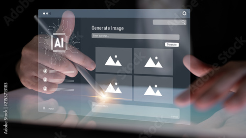 Konstfotografi AI image generator interface enables image, AI, and generator process by convert