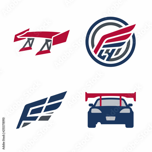 Abstract Racing and Automotive Logo Collection.