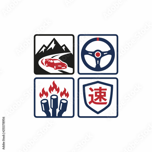 Automotive and Industrial Safety Icons Set.