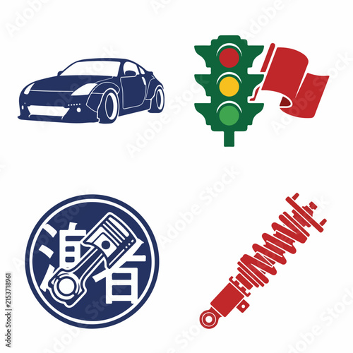 Automotive and Industrial Symbols Collection.