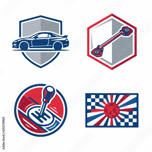 Automotive and Mechanical Emblem Collection.