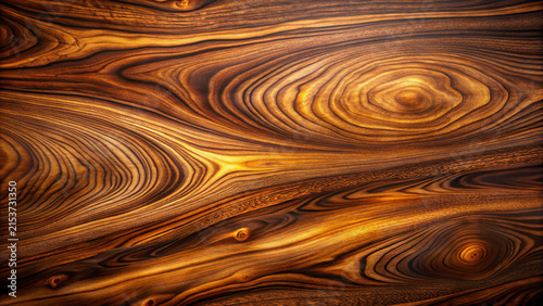 Close-up of polished wooden surface with natural grain patterns