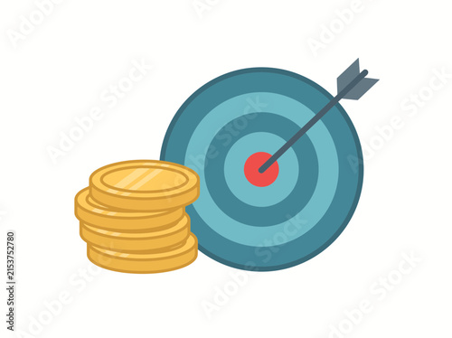 Dart Hitting the Center of a Red Target Symbolizing Business Success, Accuracy, Goal Achievement, Winning Strategy, Marketing, Aiming and Competitive Performance