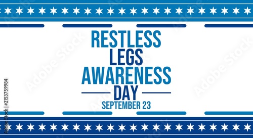 Fotografie RESTLESS LEGS AWARENESS DAY on September 23 concept background layout