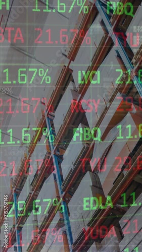 Animation of financial data over warehouse
