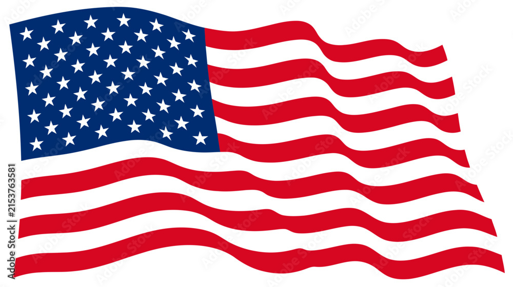 Fototapeta premium A vibrant and detailed depiction of the american flag showcasing its iconic stars and stripes representing freedom and national pride